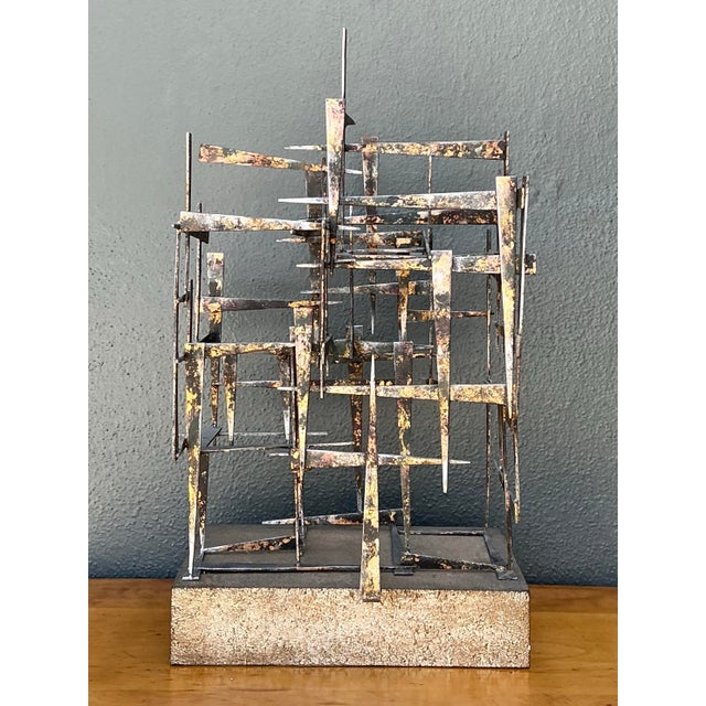 Vintage Brutalist Abstract Sculpture For Sale - Image 12 of 12