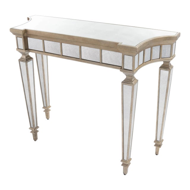 Garbo Mirrored Console Table, Silver For Sale