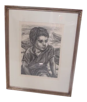Marion Greenwood Limited Wanderlust Signed Original Lithograph of Sweet Boy 1963