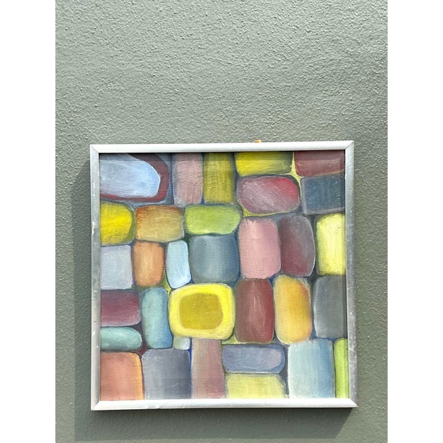 Vintage Original Abstract Oil on Board For Sale - Image 9 of 12