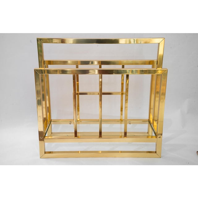 Brass polished and stove enameled with glass plate