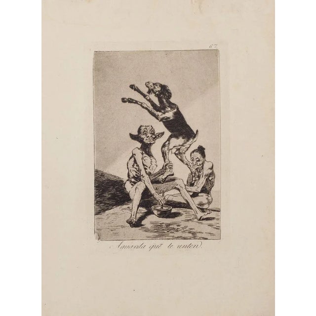 Aguarda que te unten is an original artwork realized by the artist Francisco Goya and published for the first time in...