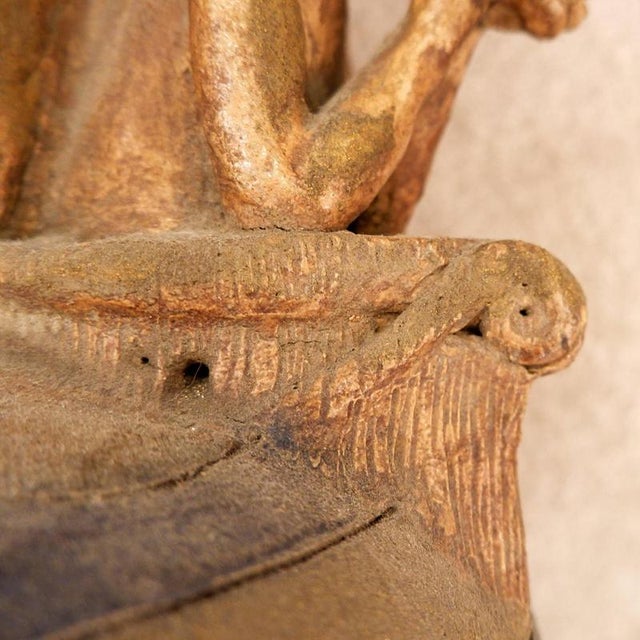 Early 20th Century Neolithic Terracotta Devil Gargoyle Vase For Sale - Image 9 of 12