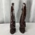 Ceramic Mid-Century Art Deco Boho Chic Swans in Brown Glaze Ceramic With White Tips - A Pair For Sale - Image 7 of 9