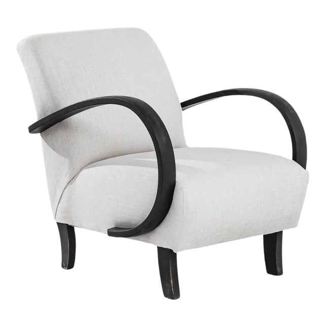 1930s Czech Wooden Armchair by J. Halabala For Sale