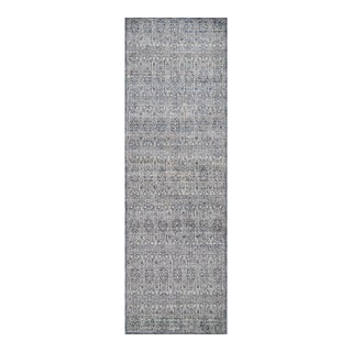 Amber Lewis x Loloi Zuma Denim / Ivory 2'-7" x 10'-0" Runner Rug For Sale