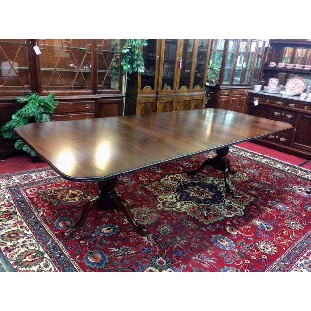 Brown Vintage Mahogany Dining Table, Jamestown Sterling Furniture For Sale - Image 8 of 10