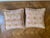 Pair of 20" decorative pillows in Cowtan & Tout's "Malabar" in red. Pillow covers with flange and no zipper. Pillows...
