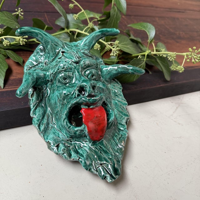 Ceramic Ceramic Apotropaic Mask by Gennaro Condurso, Italy, 2010s For Sale - Image 7 of 9
