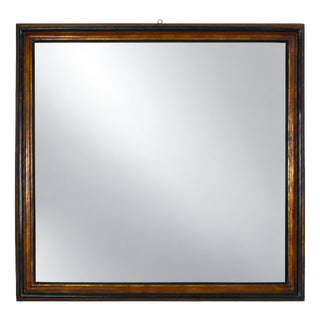Large Antique Italian Mirror in Ebonized and Gilt Wood Frame in the style of Salvator Rosa, 1890s For Sale