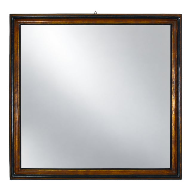 Large Antique Italian Mirror in Ebonized and Gilt Wood Frame in the style of Salvator Rosa, 1890s For Sale