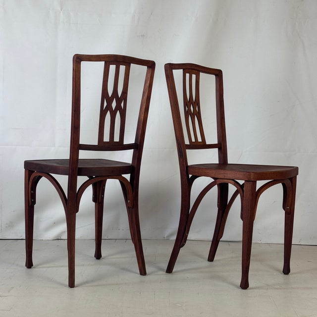 1900 - 1909 Model 333 Dining Chairs by Josef Hoffmann for Jacob & Josef Kohn, 1901, Set of 2 For Sale - Image 5 of 10