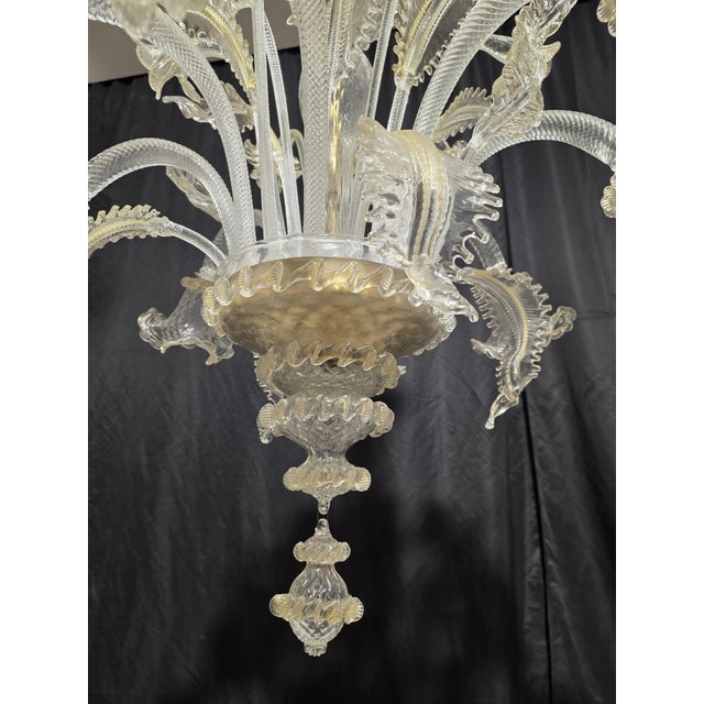 Murano Glass Chandelier, 1980s, in Flawless conditions. Designed 1980 to 1989 Up to 250V (Europe/UK Standard).The wiring...