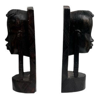 Bookends – Kenya, Ebony, 1970s Handmade For Sale