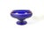 1930s Art Deco Cobalt Blue Satin Glass Candlesticks & Centerpiece Bowl Set For Sale In Atlanta - Image 6 of 8