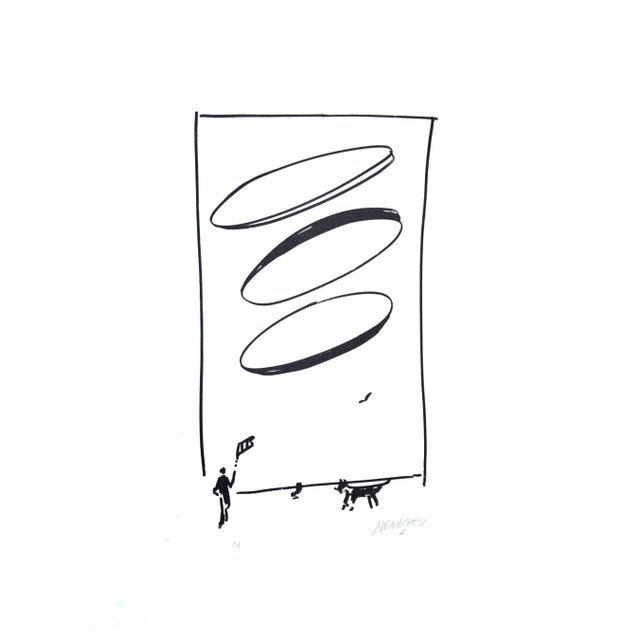 Contemporary Man And Dog - 20th Century - Sante Monachesi - Serigraph - Contemporary For Sale - Image 3 of 3