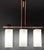 3-Light Opaline Pendant Light from Maison Arlus, 1950a For Sale - Image 6 of 6