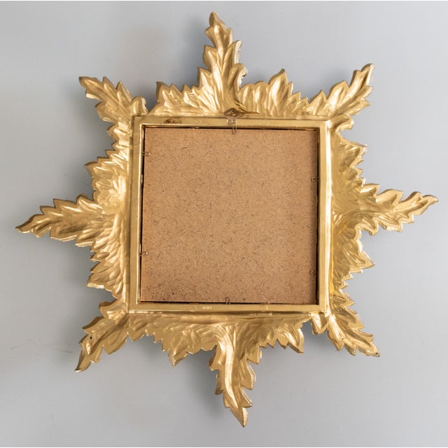 Vintage Italian Gilt Sunburst Mirror For Sale In Houston - Image 6 of 8