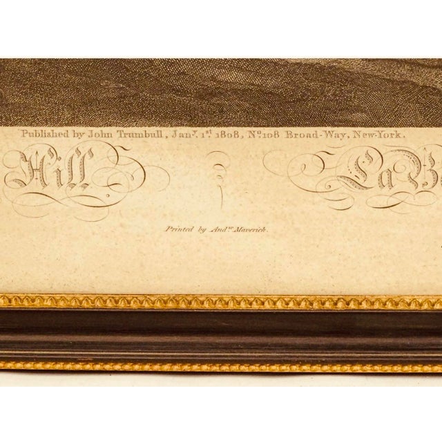 1808 John Trumbull “The Battle of Bunker’s Hill” Engraving by James Mitan, Framed For Sale - Image 4 of 9