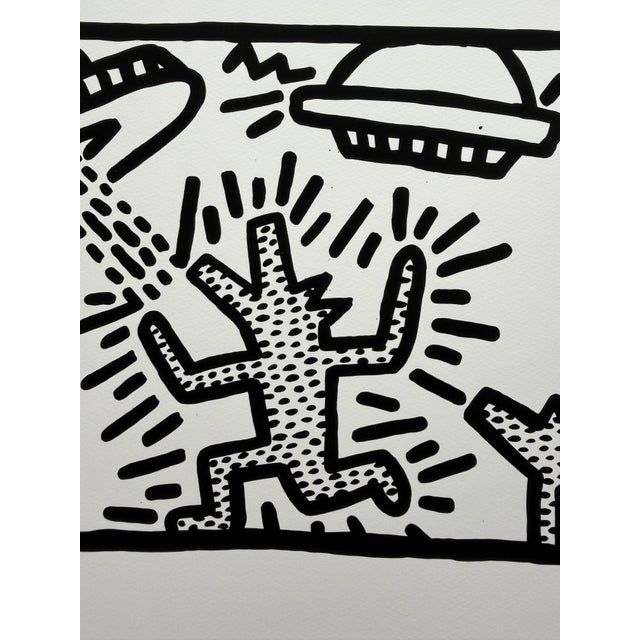 Paper Keith Haring, Untitled 1982 (Dogs with Ufo's), 2000s, Paper For Sale - Image 7 of 9