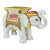 Mid-20th Century Regency Italian Terra Cotta Glazed Elephant Garden Seat or Side Table For Sale
