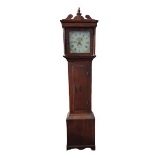 Antique 19th Century Longcase Oak Grandfather Clock by John Leach Romsey For Sale