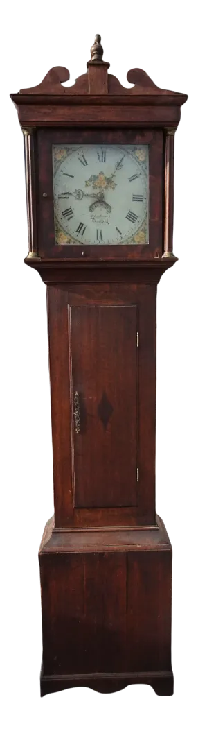 Antique 19th Century Longcase Oak Grandfather Clock by John Leach Romsey