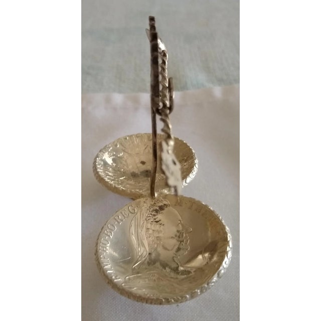 Vintage Silver Lion of Judah Salt and Pepper Holders For Sale - Image 4 of 9