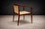 Brown Armchair in Hardwood & Cane, John Graz, 1950s For Sale - Image 8 of 13