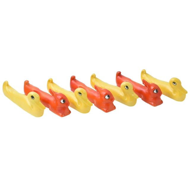 20th Century Art Deco Duck and Bunny Rabbit Knife Rests - Set of 7 For Sale - Image 11 of 11