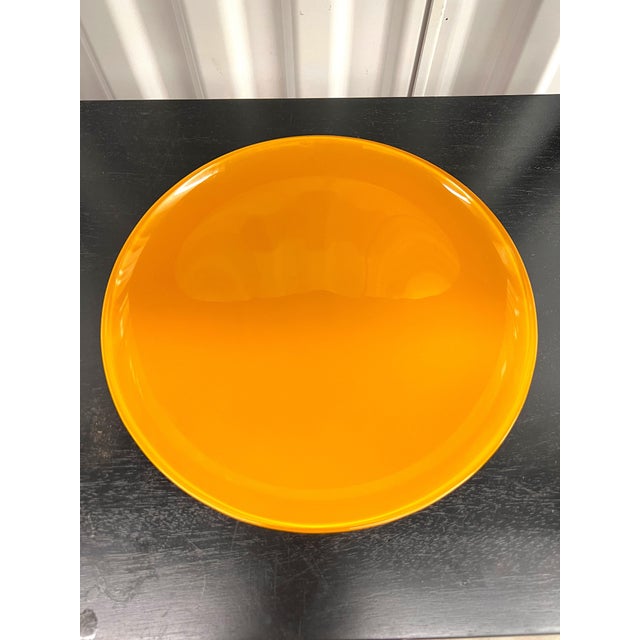Vintage 1990s Orange Glass Plates Set of 8 Chairish