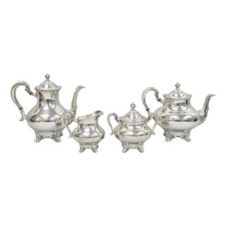 Vintage Reed & Barton Regent 5600 Silver Plated Tea Coffee Service - 4 Pc Set For Sale