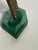 French pen holder, in malachite. It has been done in France circa 1960. Green color, can hold two pens.
