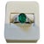 2020s Gia Certified 2Ct Fine Zambian Emerald & 1.5 Ct Total Trillion Diamond Ring Plat For Sale - Image 5 of 8