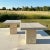 Contemporary Rough Cut Edge Travertine Side Tables - A Pair For Sale - Image 3 of 12