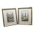 Original Watercolor of St. Mary's Church in Gdańsk, Poland and Framed Watercolor Clock Tower Old Town Gdańsk Poland - A Pair For Sale