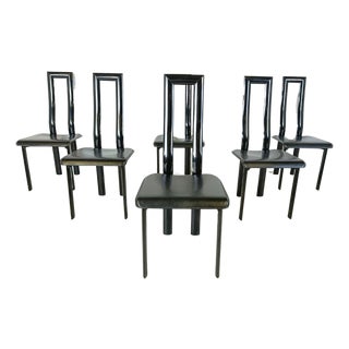 Italian Regia Dining Chairs attributed to Antonello Mosca for Ycami, 1980s, Set of 6 For Sale