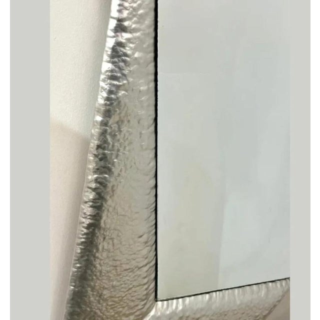 Mid-Century Modern Mid-Century Modern /Postmodern Italian Metal Frame Full-Length Wall Mirror, 1970 For Sale - Image 3 of 9