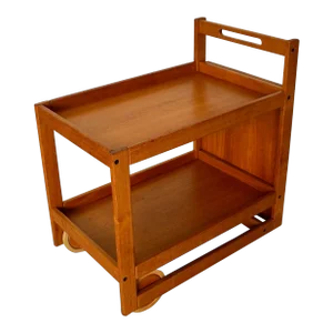 1970’s Mid-Century Danish Modern Jens Quistgaard Teak Bar Cart