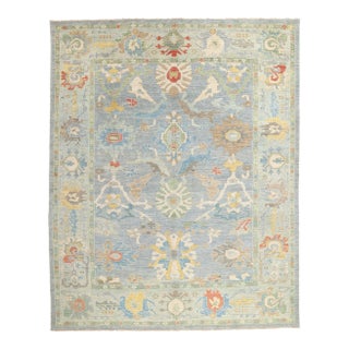 Blue Persian Sultanabad Rug - 10'02 X 12'04 For Sale
