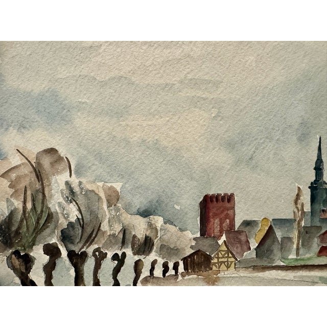 Original watercolor on paper by Henry Emil Salloch, also known as Heinz Emil Salloch, the German-born American artist and...
