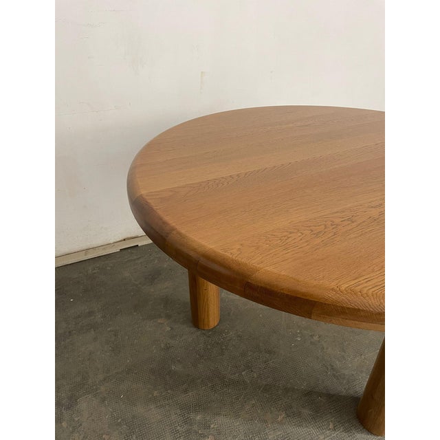 Brown Spanish Solid Oak Brutalist Dining Table, 1970s For Sale - Image 8 of 10