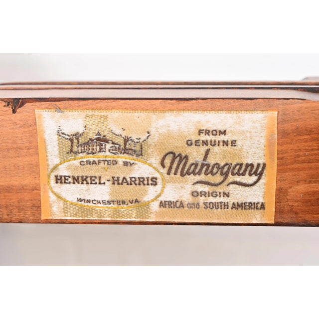 Henkel Harris Georgian Mahogany Double Pedestal Extension Dining Table, Newly Refinished For Sale - Image 11 of 12