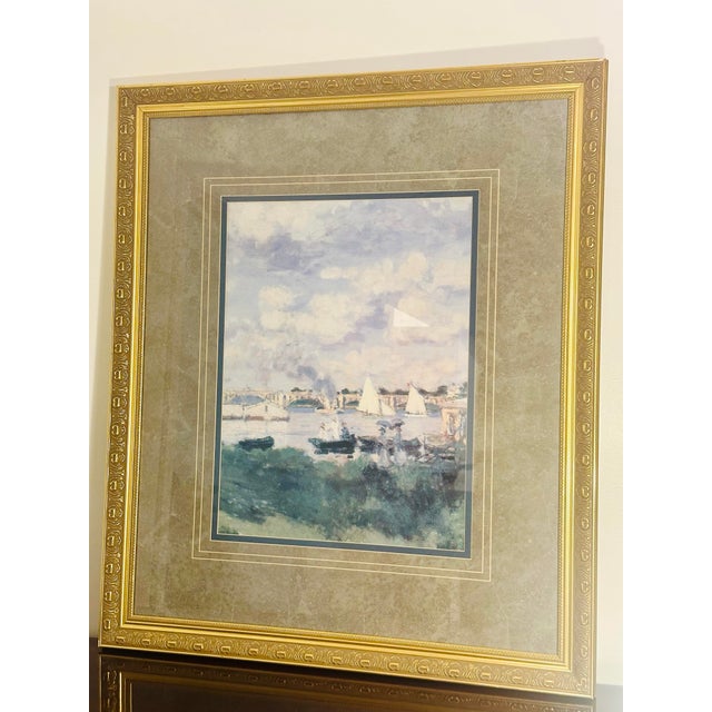 Vintage Uttermost Framed Art: "The Bridge at Argenteuil" by Claude Monet (40"x34") For Sale - Image 6 of 10