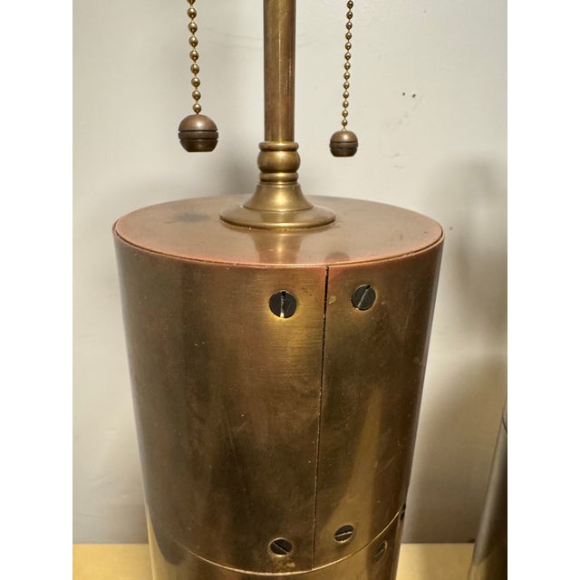 Hollywood Regency Vintage Visual Comfort Brass Lamps - A Pair For Sale - Image 3 of 4