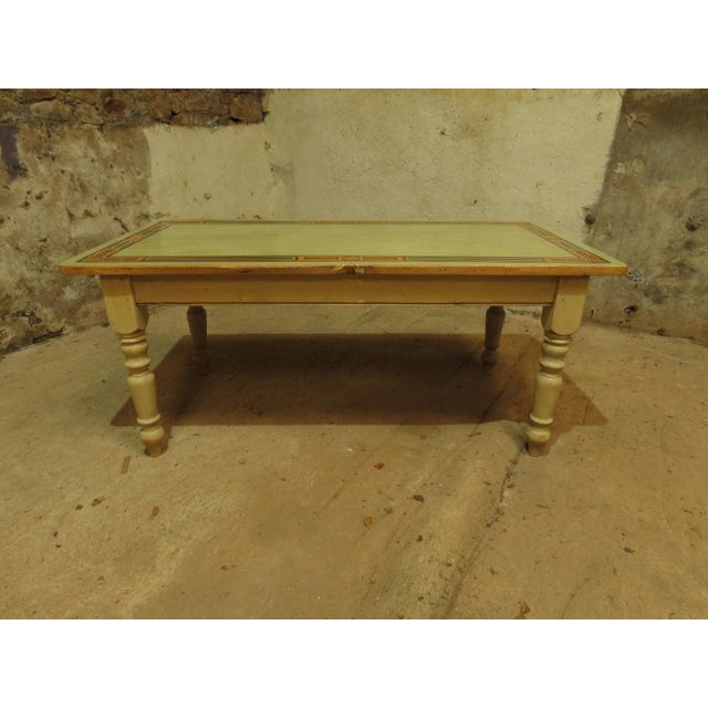 Hand Painted Celtic Viking Themed Table by Tina Turner, 1970s For Sale - Image 11 of 14