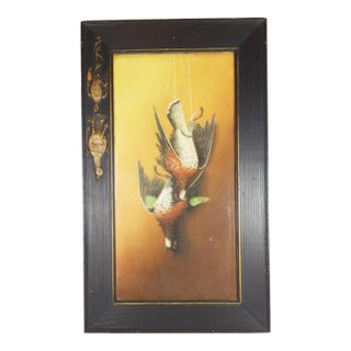 Antique Chromolithograph of Hanging Gamebirds For Sale