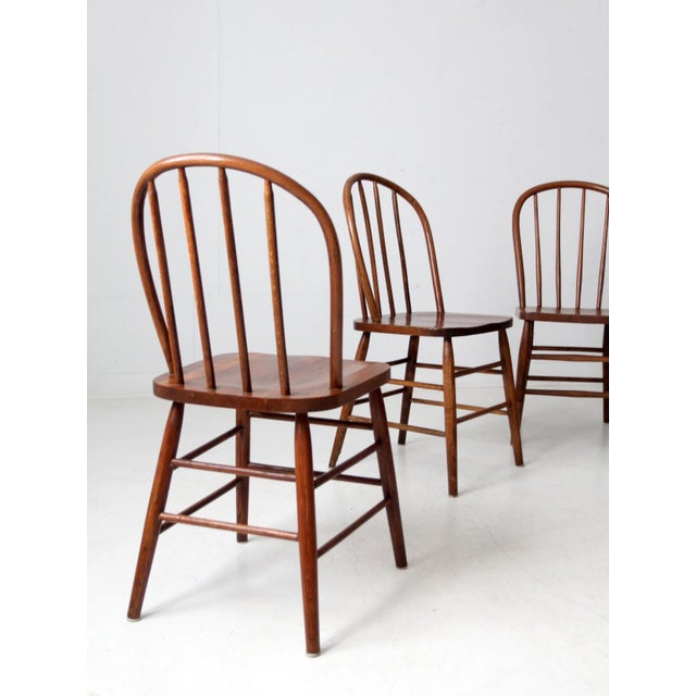 Antique Bow Back Windsor Dining Chairs Set of 5 For Sale - Image 14 of 18