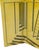 A fantastic, one-sided, hand painted screen after Piero Fornasetti. A wonderfully surreal, architectural, Escher-esque...