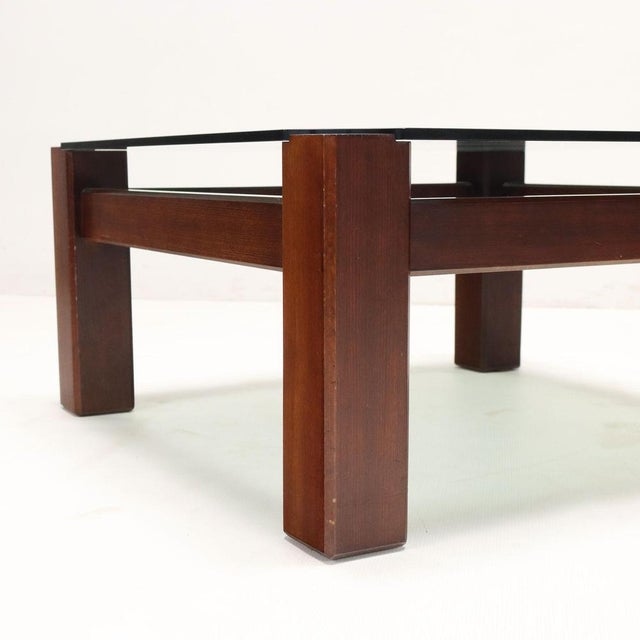 Vintage Coffee Table in Smoked Glass, 1980s For Sale - Image 5 of 8